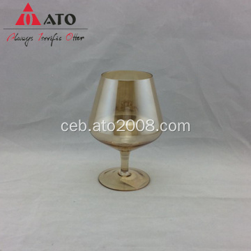 Amber Crystal Brandy Glass Glass Cup Holher Glass Cup